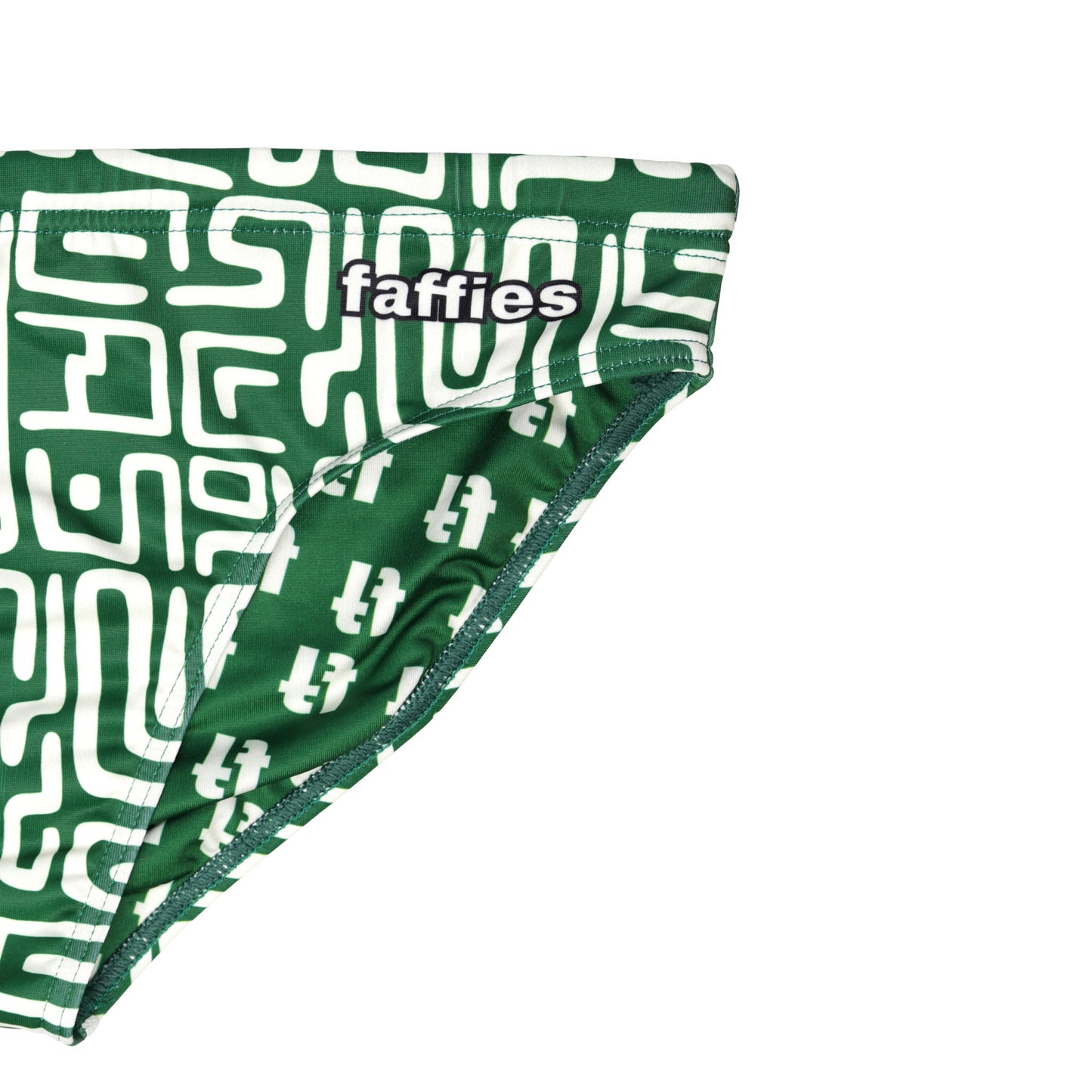 Men's Aztec Swim Briefs - Green