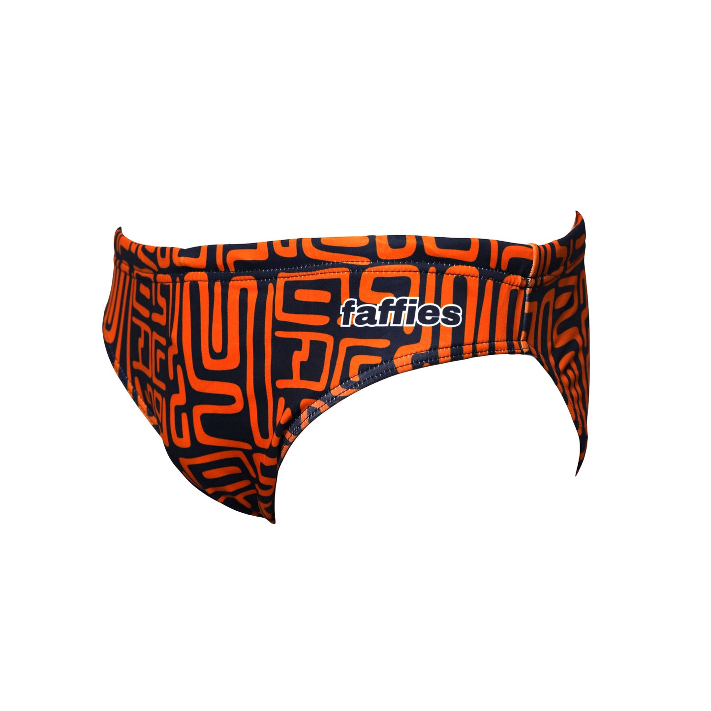 Kids Aztec Swim Briefs - Orange