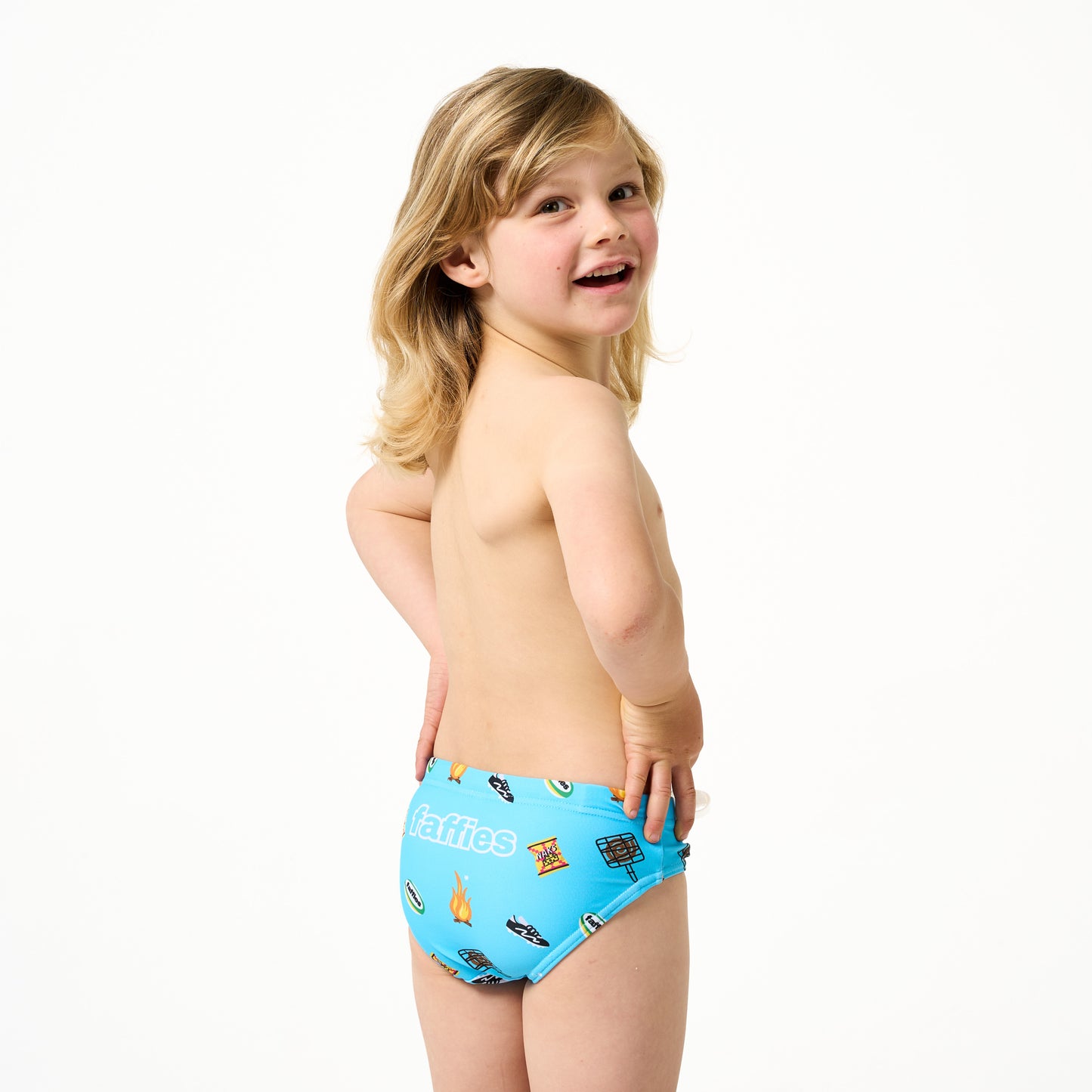 Kids Heritage Swim Briefs - Blue