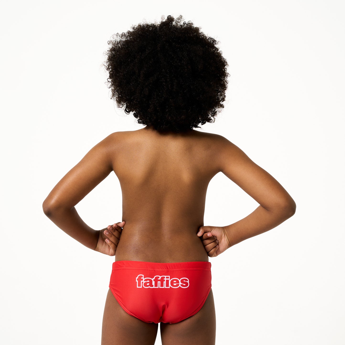 Kids Red Swim Briefs - The Hoff