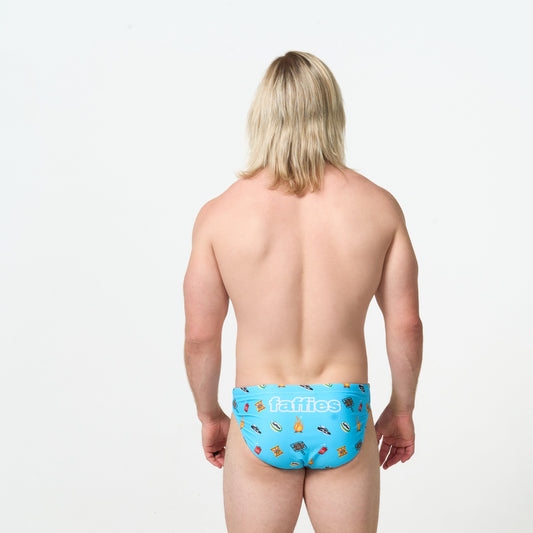 Mens Heritage Swim Briefs - Blue