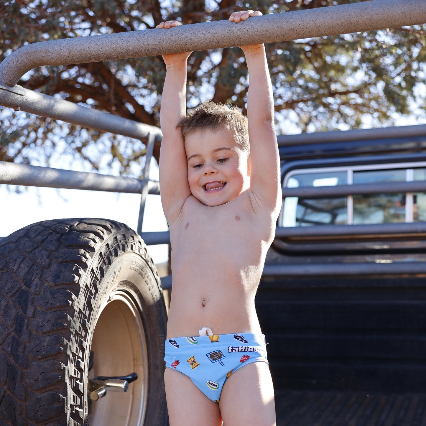 Kids Heritage Swim Briefs - Blue
