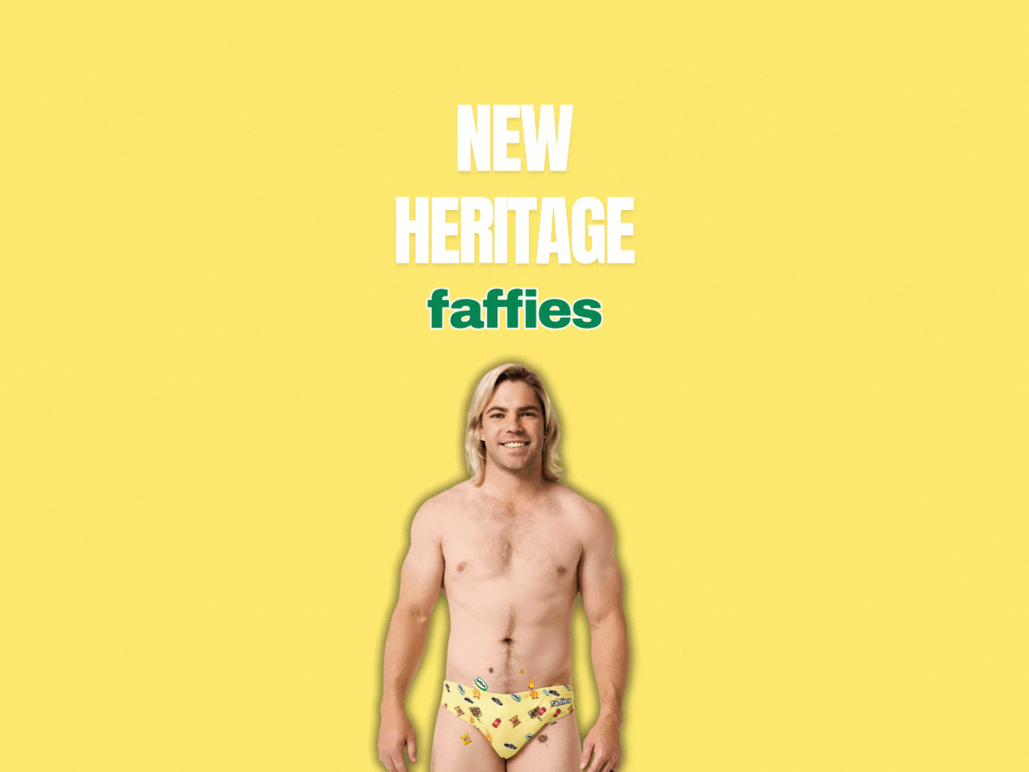 Kids Heritage Swim Briefs - Yellow