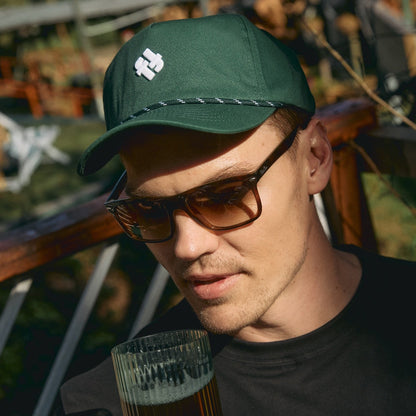 Faffies Retro Fit Five-Panel Green Cap