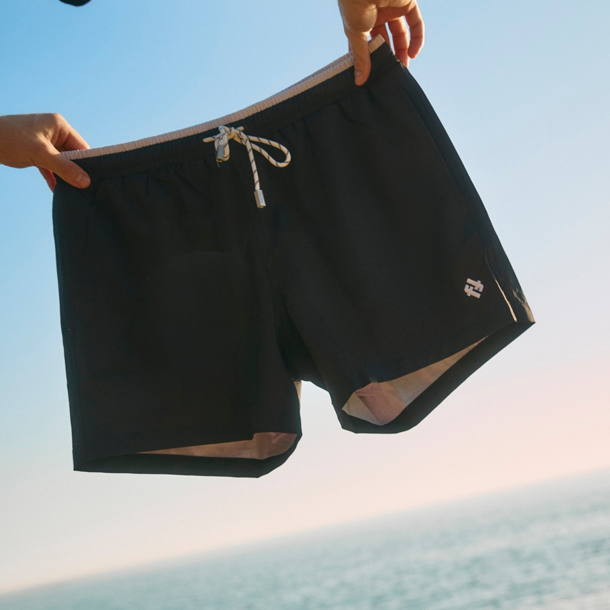 Men's Swim Shorts Bicolour - Black