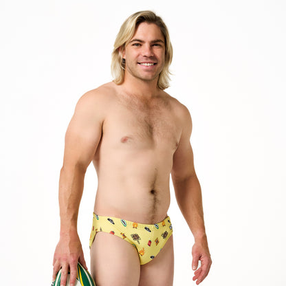 Kids Heritage Swim Briefs - Yellow