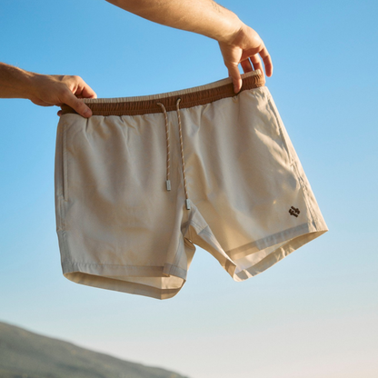 Men's Swim Shorts Bicolour - Khaki