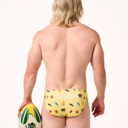Mens Heritage Swim Briefs - Yellow
