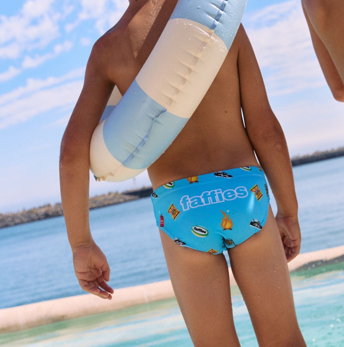 Kids Heritage Swim Briefs - Blue