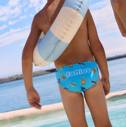 Kids Heritage Swim Briefs - Blue