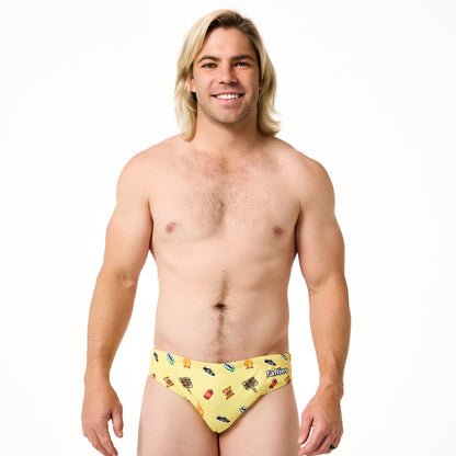 Mens Heritage Swim Briefs - Yellow