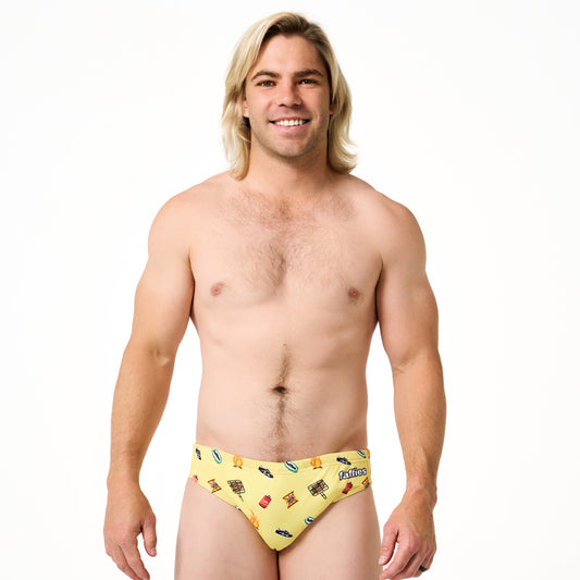 Mens Heritage Swim Briefs - Yellow