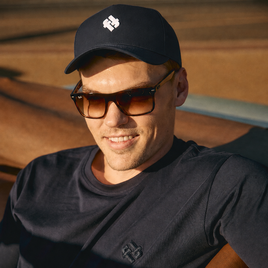 Faffies Retro Fit Five-Panel Navy Cap