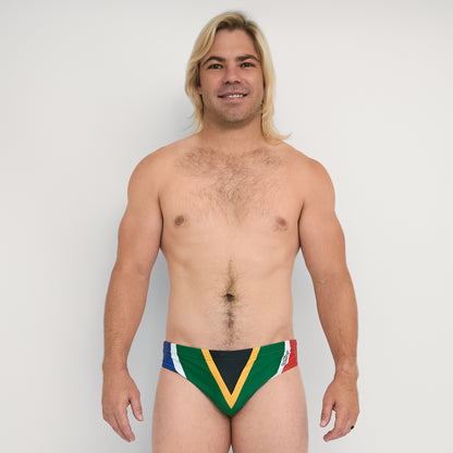 Mens SA Flag Swim Briefs