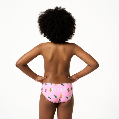 Kids Heritage Swim Briefs - Pink