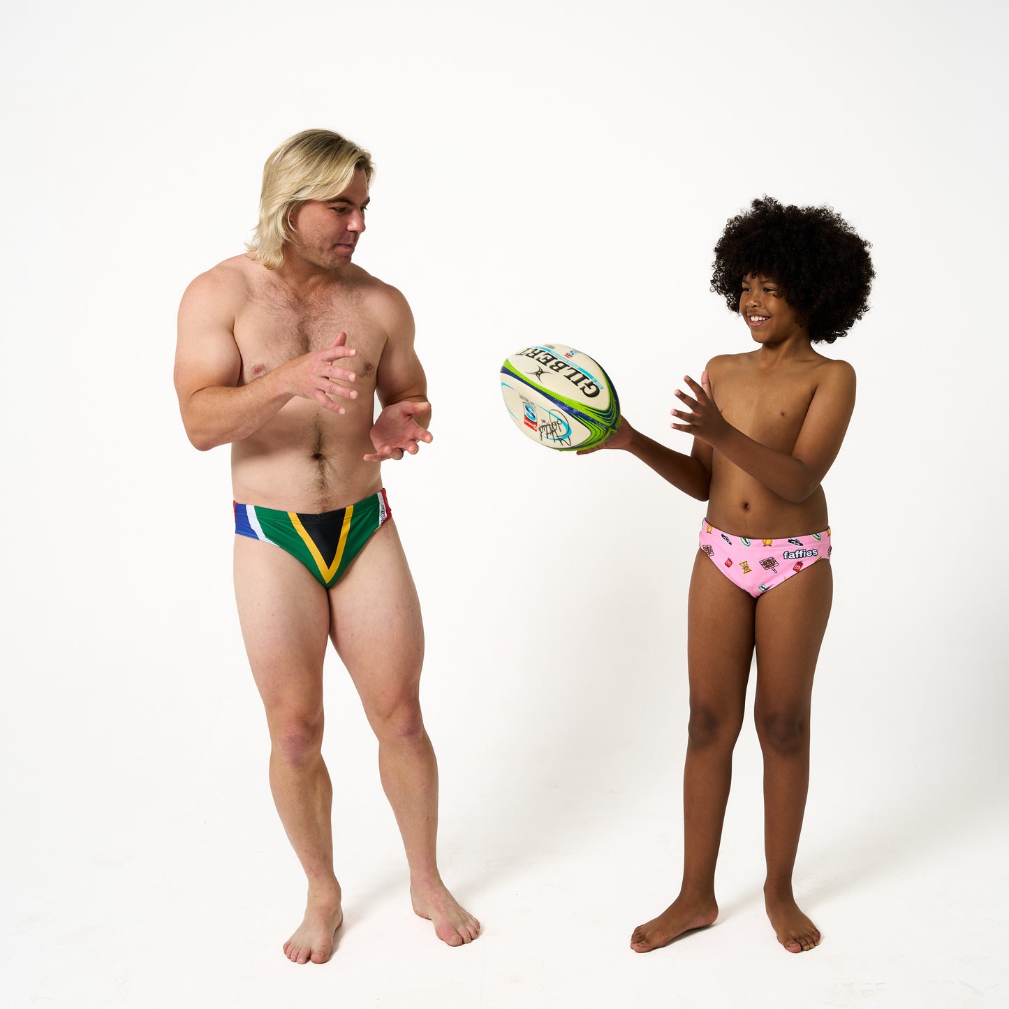 Kids Heritage Swim Briefs - Pink