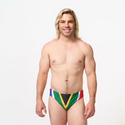 Mens SA Flag Swim Briefs