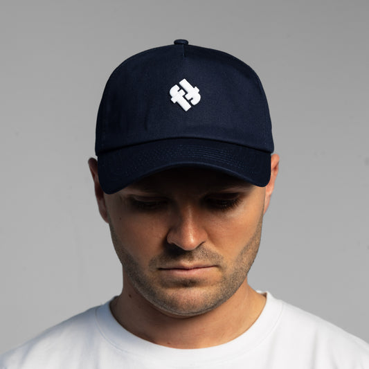 Faffies Retro Fit Five-Panel Navy Cap