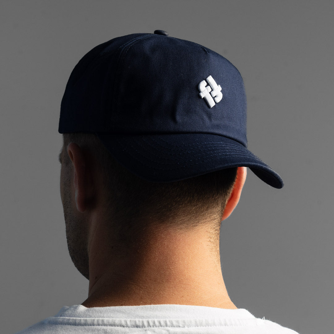 Faffies Retro Fit Five-Panel Navy Cap