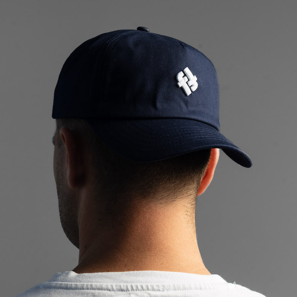 Faffies Retro Fit Five Panel Navy Cap
