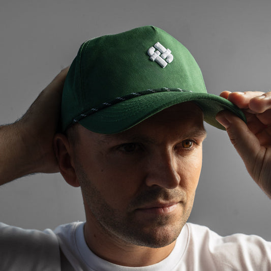 Faffies Retro Fit Five-Panel Green Cap