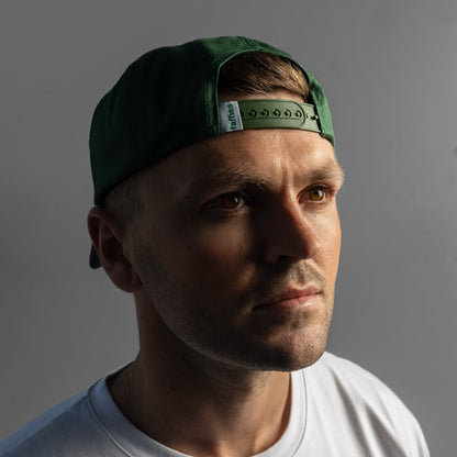Faffies Retro Fit Five-Panel Green Cap