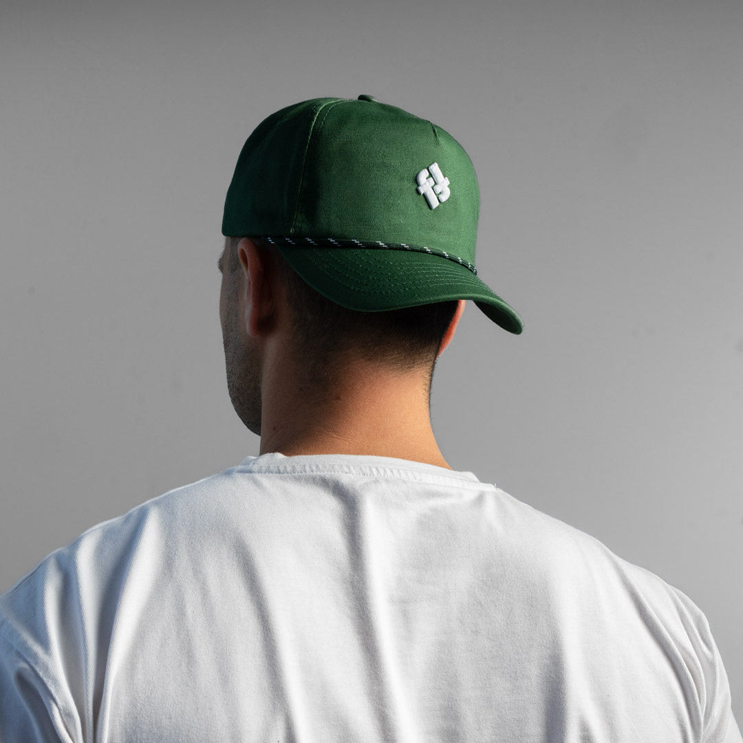 Faffies Retro Fit Five-Panel Green Cap