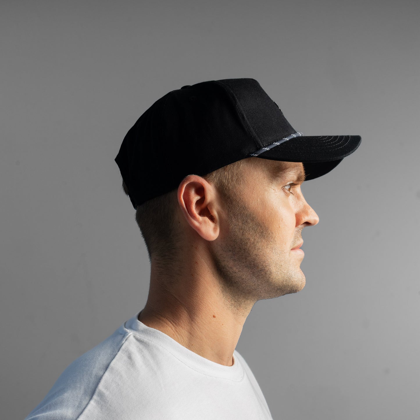 Faffies Retro Fit Five-Panel Black Cap