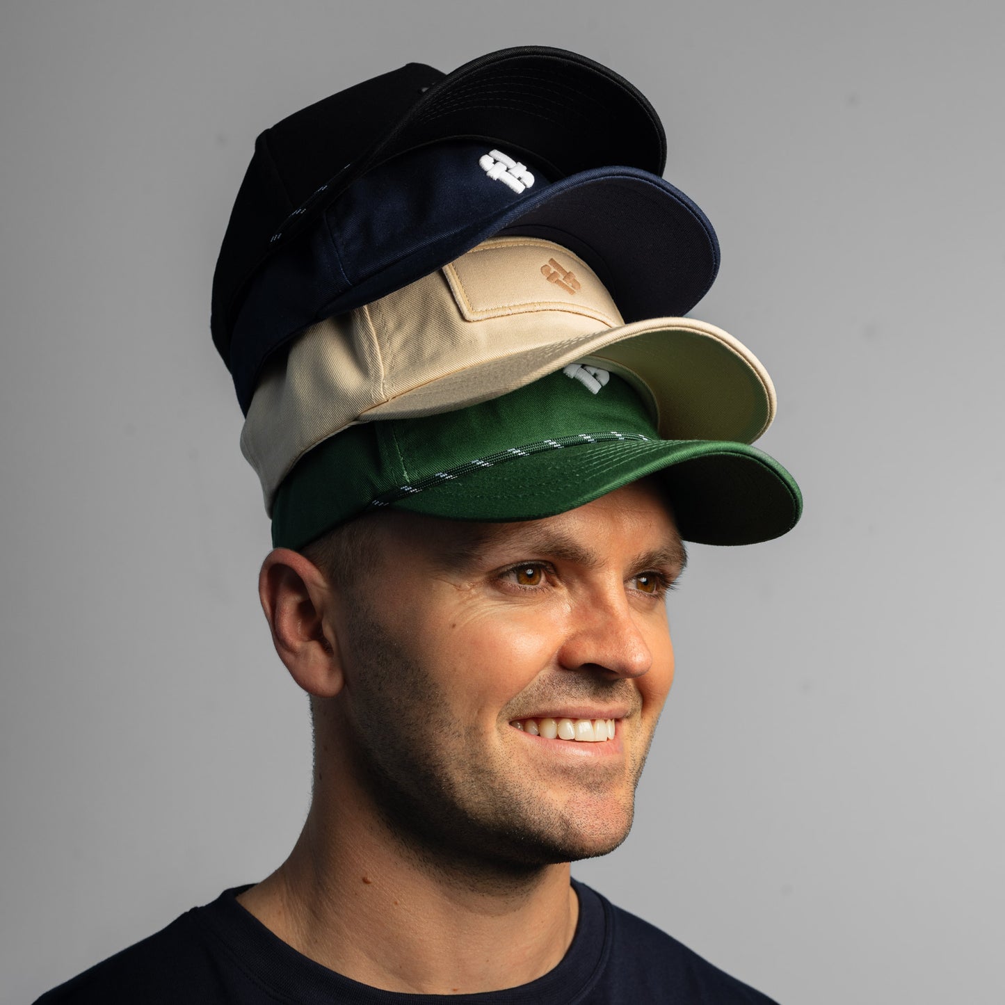 Faffies Retro Fit Five-Panel Navy Cap