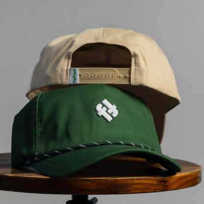 Faffies Retro Fit Five-Panel Beige Cap