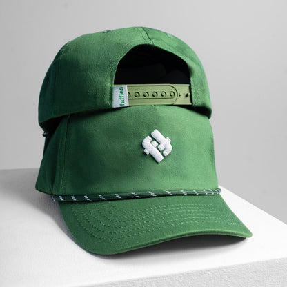 Faffies Retro Fit Five-Panel Green Cap