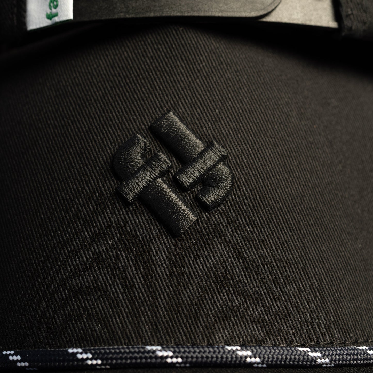 Faffies Retro Fit Five-Panel Black Cap