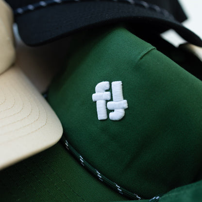 Faffies Retro Fit Five-Panel Green Cap