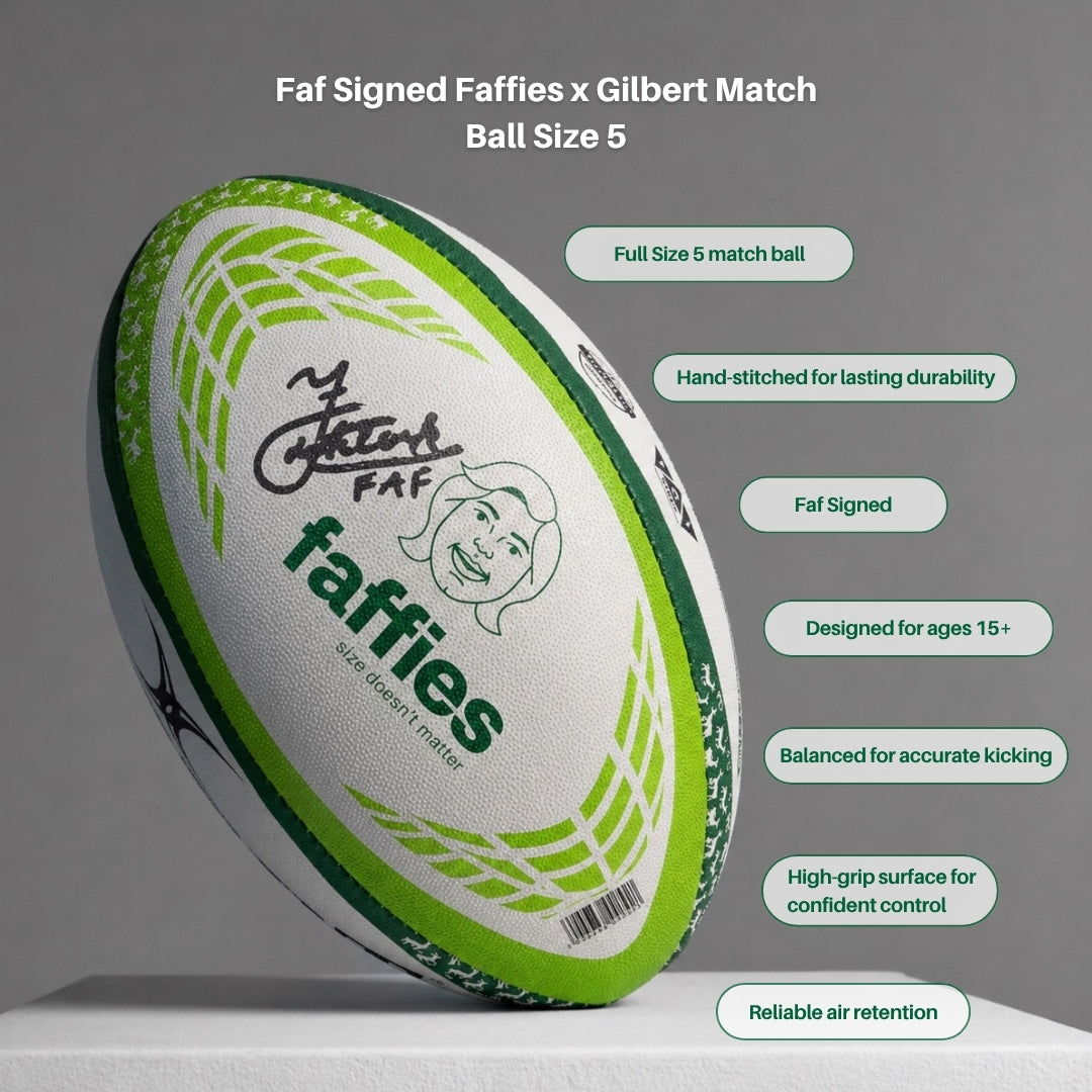 Faf Signed Faffies x Gilbert Match Ball Size 5