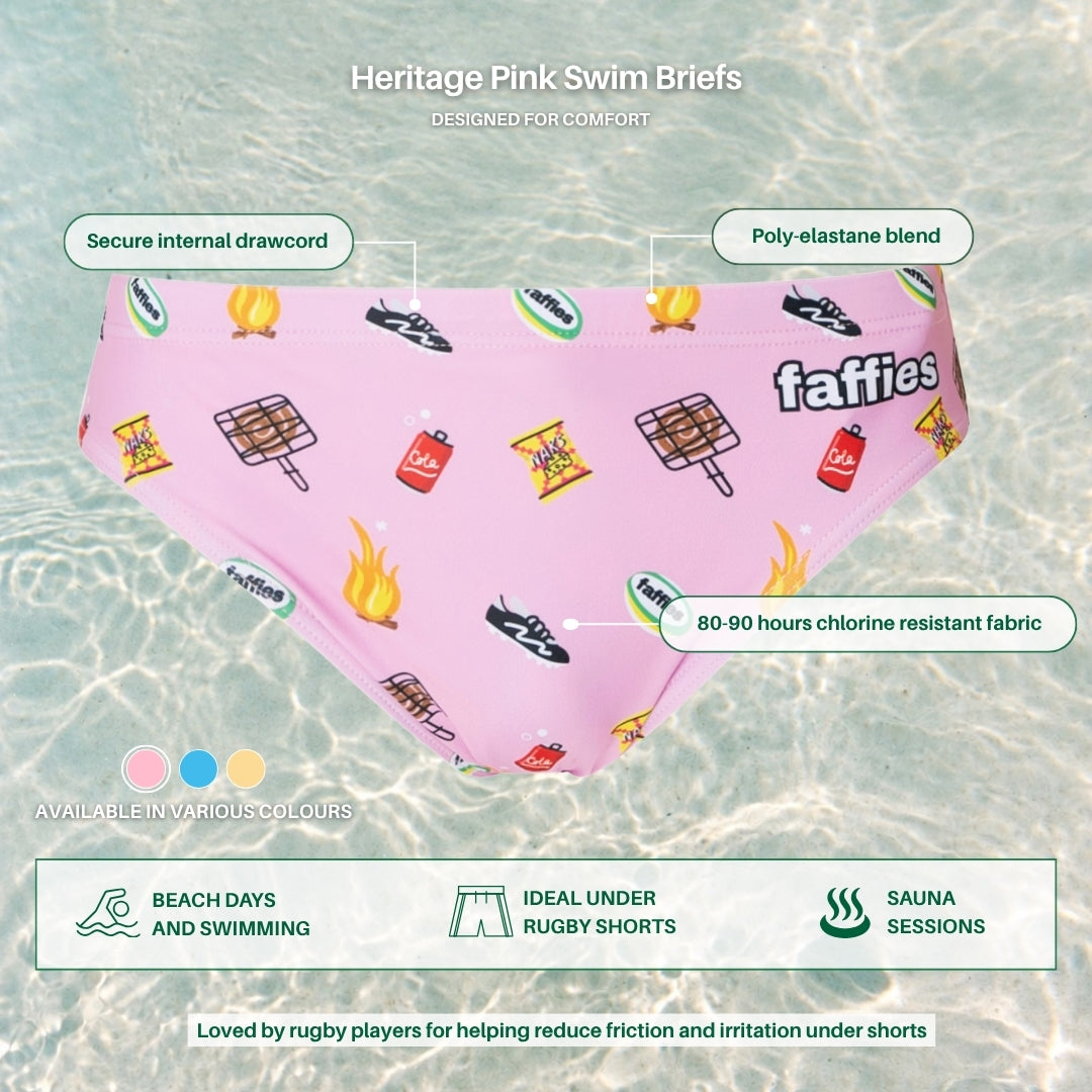 Men's Heritage Swim Briefs - Pink