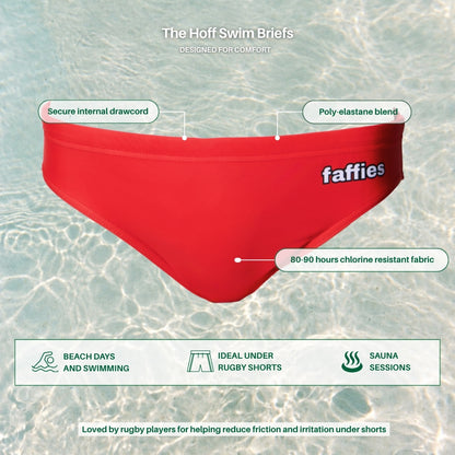 Kids Red Swim Briefs - The Hoff