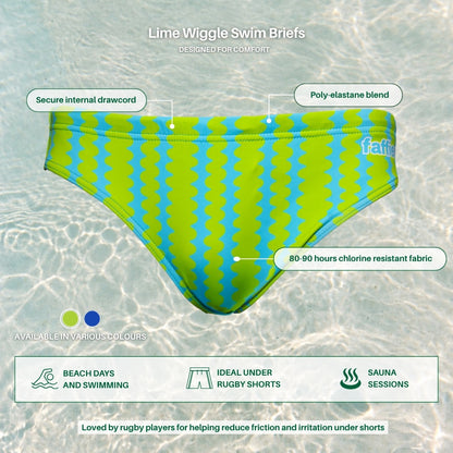 Kids Wiggle Swim Briefs - Lime