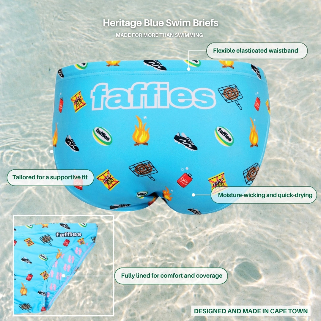 Men's Heritage Swim Briefs - Blue