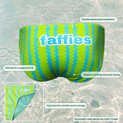 Kids Wiggle Swim Briefs - Lime