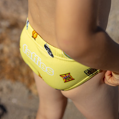 Kids Heritage Swim Briefs - Yellow